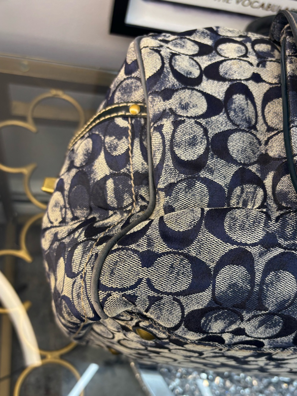 Coach RARE 2005 vintage Signature tie dye Denim Duffel/Carryall travel bag EUC - Picture 13 of 17